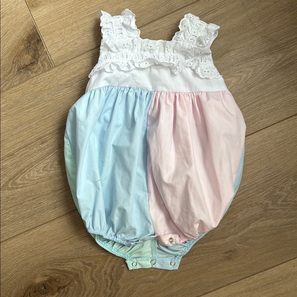 TBBC Pastel Blue and Pink Baby Romper